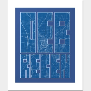 Debrecen, Hungary City Map Typography - Blueprint Posters and Art